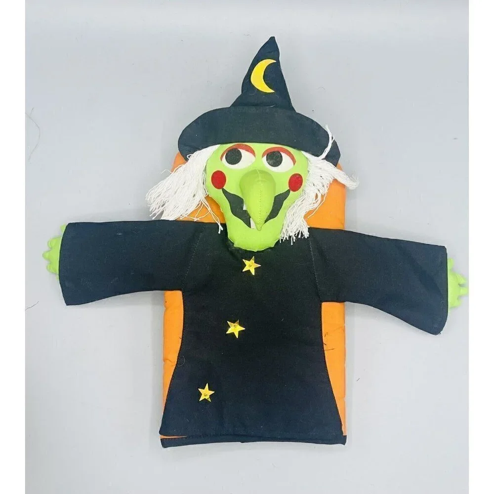 Vintage Witch Halloween Oven Mitt 3D Kitchen Decor 12”